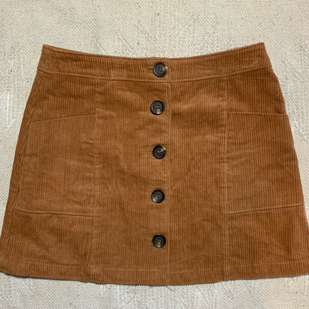 suede brown skirt